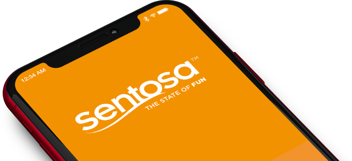 Mobile Phone with Sentosa Logo
