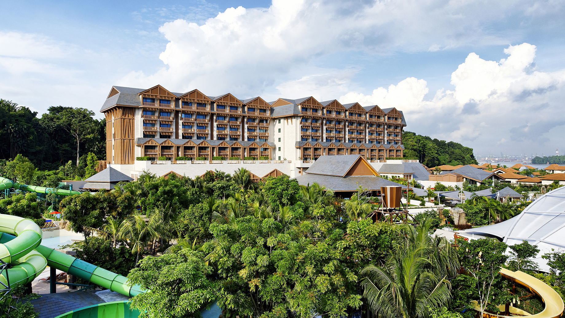 Equarius Hotel pictured beside Adventure Cove Waterpark