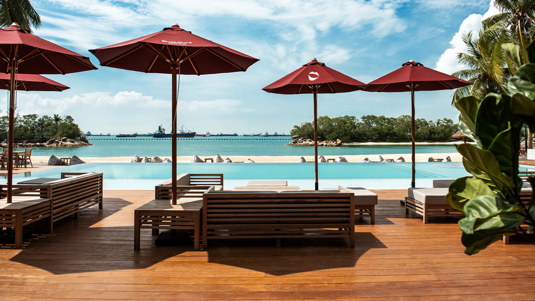 Beach View from Rumours Beach Club 